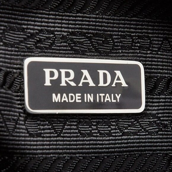 Prada Black Terry Triangle Logo Crossbody Bag 1BH190 - Picture 10 of 12